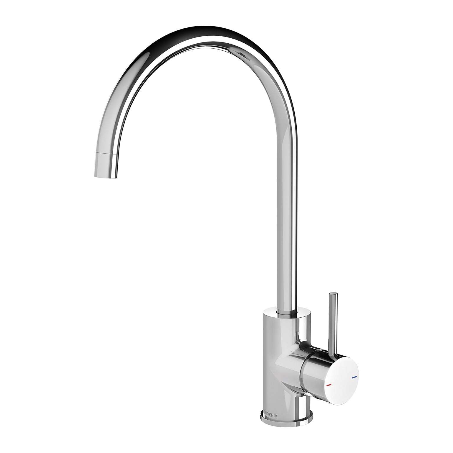 Phoenix Pina Sink Mixer 200mm Gooseneck, Chrome
