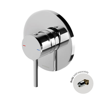 Phoenix Pina Shower / Wall Mixer Trim Kit Only, Chrome