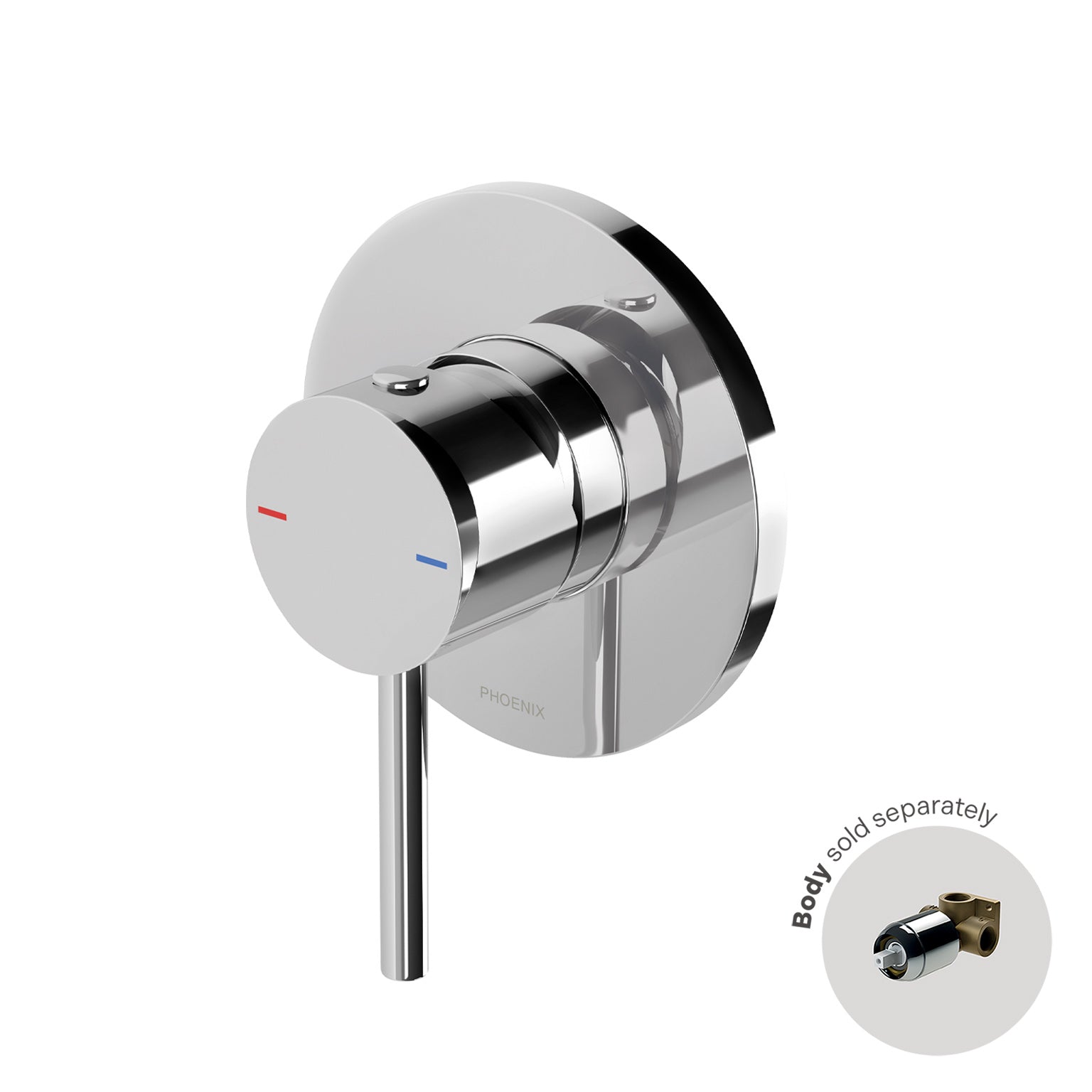 Phoenix Pina Shower / Wall Mixer Trim Kit Only 90mm, Chrome