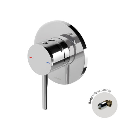 Phoenix Pina Shower / Wall Mixer Trim Kit Only 90mm, Chrome