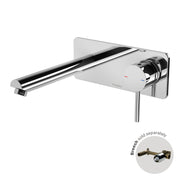 Phoenix Pina Wall Basin / Bath Mixer Set 6 Star 180mm Trim Kit Only, Chrome