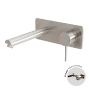 Phoenix Pina Wall Basin / Bath Mixer Set 6 Star 180mm Trim Kit Only, Brushed Nickel
