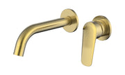 Millennium Glama Wall Basin Mixer Trim Kit Solid Plates, Modern Brass
