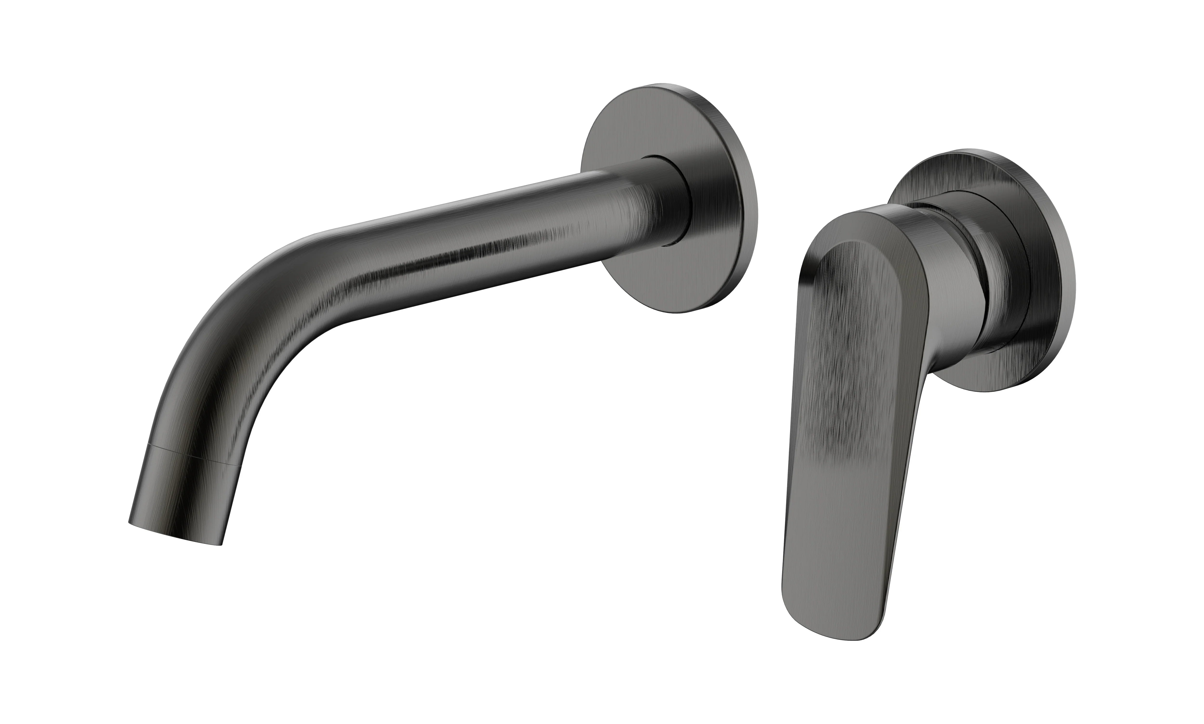 Millennium Glama Wall Basin Mixer Trim Kit Solid Plates, Gun Metal