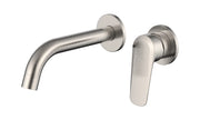Millennium Glama Wall Basin Mixer Trim Kit Solid Plates, Brushed Nickel