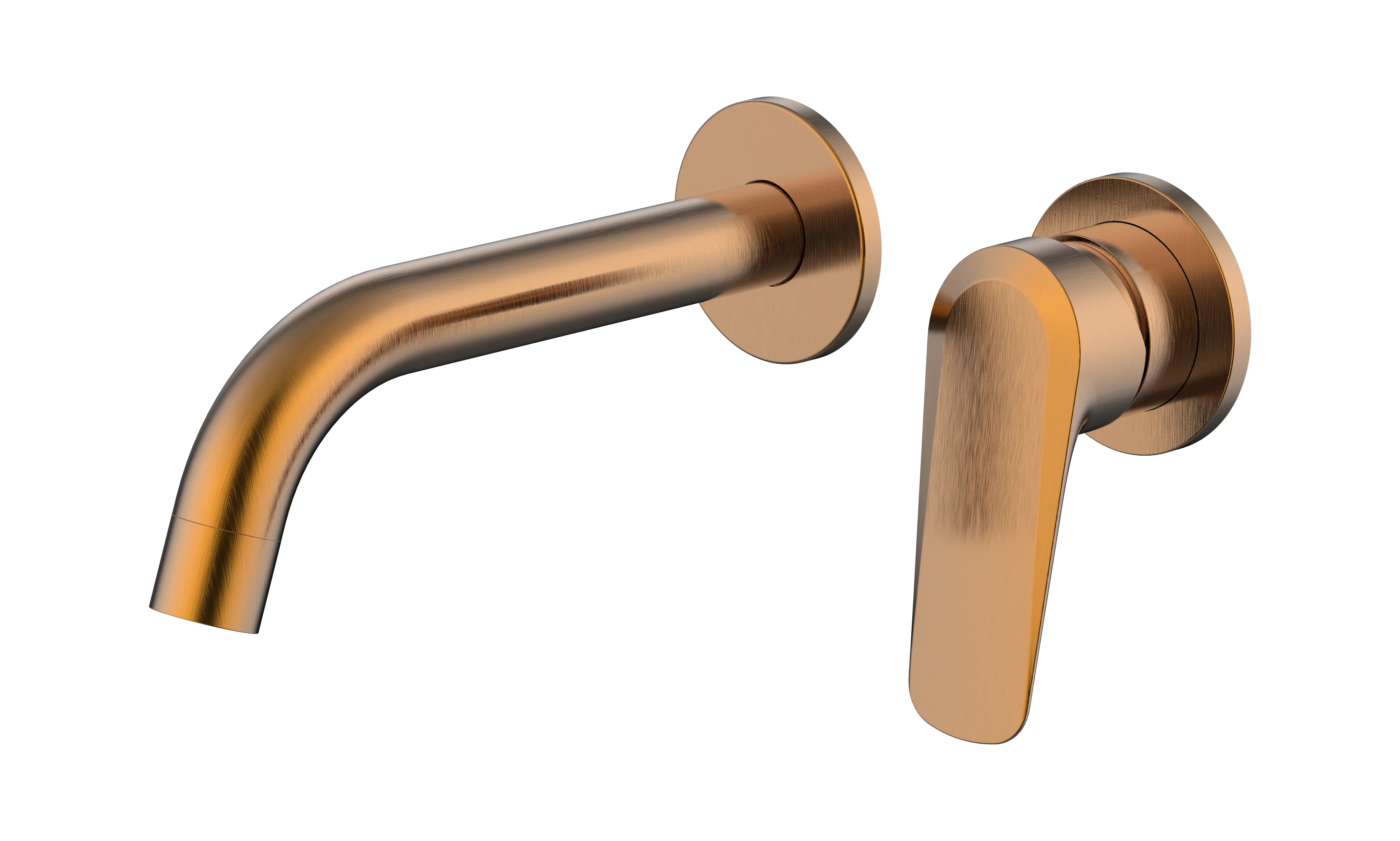 Millennium Glama Wall Basin Mixer Trim Kit Solid Plates, Rosa