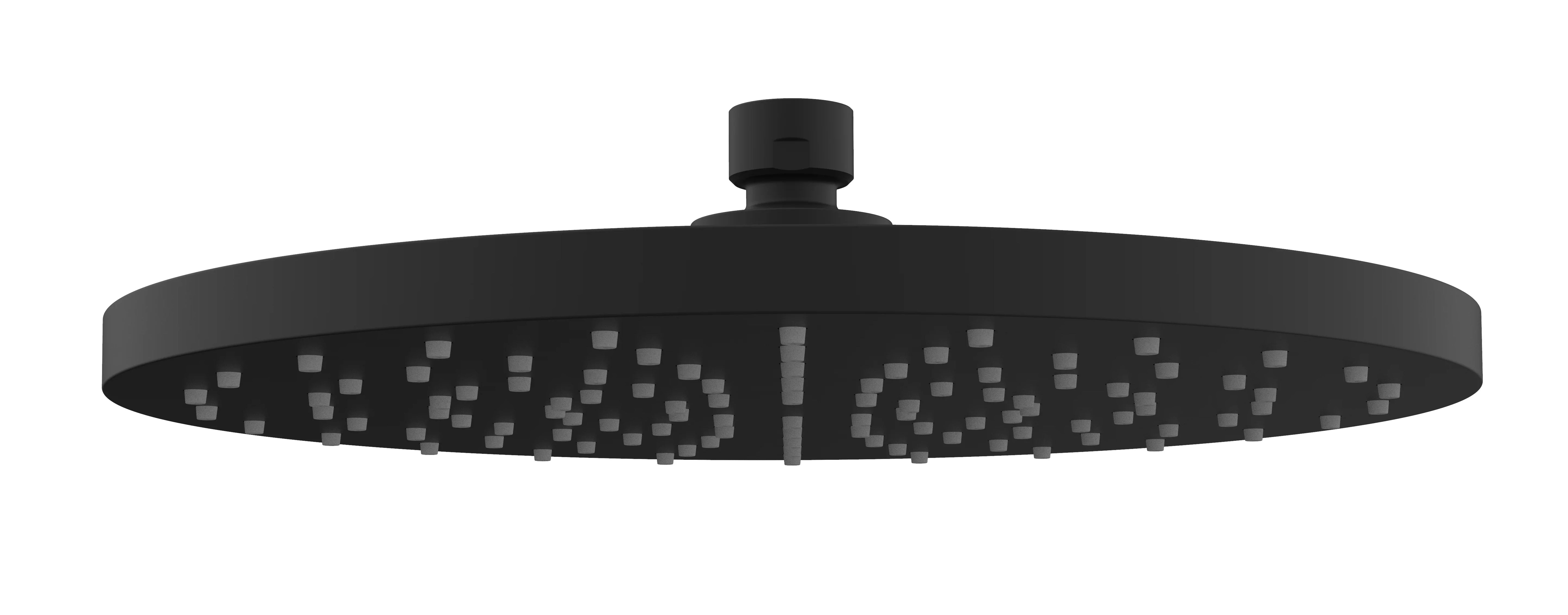 Millennium Glama 250mm Shower Rose, Matte Black