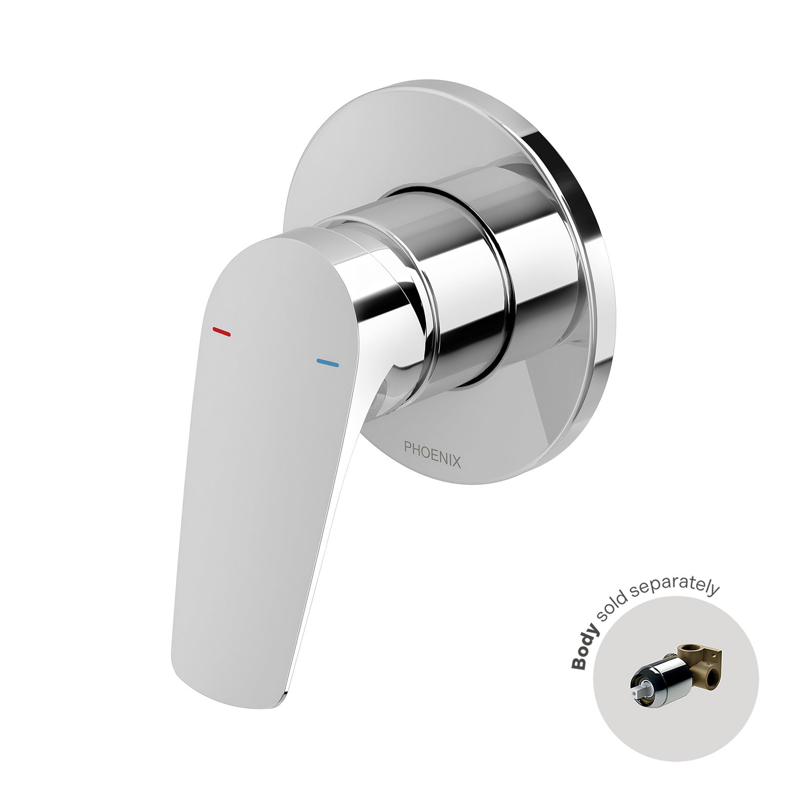 Phoenix Ivy MKII Shower / Wall Mixer Trim Kit, Chrome