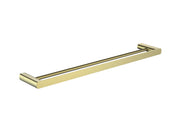 Millennium Glama 600mm Double Towel Rail, Modern Brass