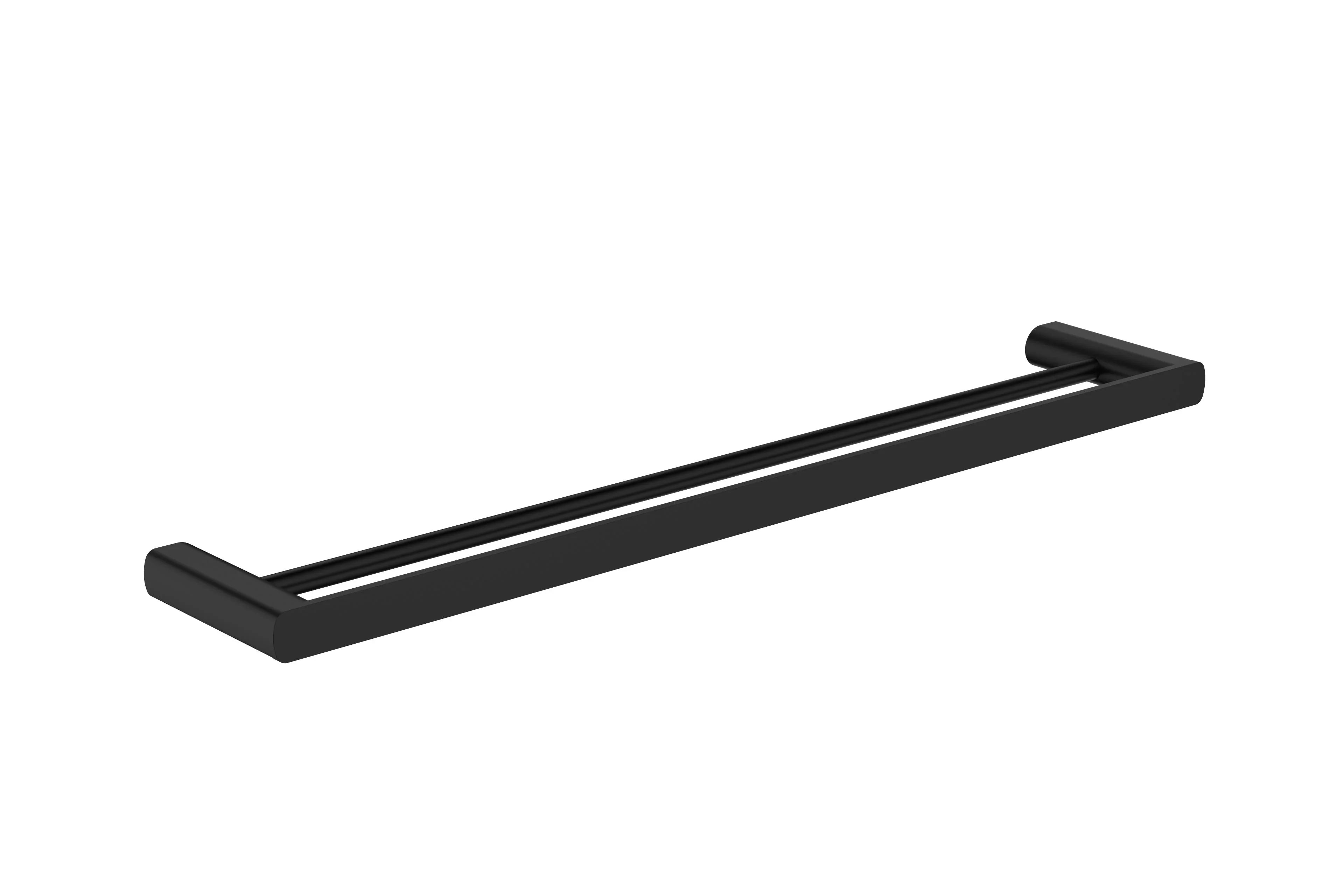 Millennium Glama 600mm Double Towel Rail, Matte Black