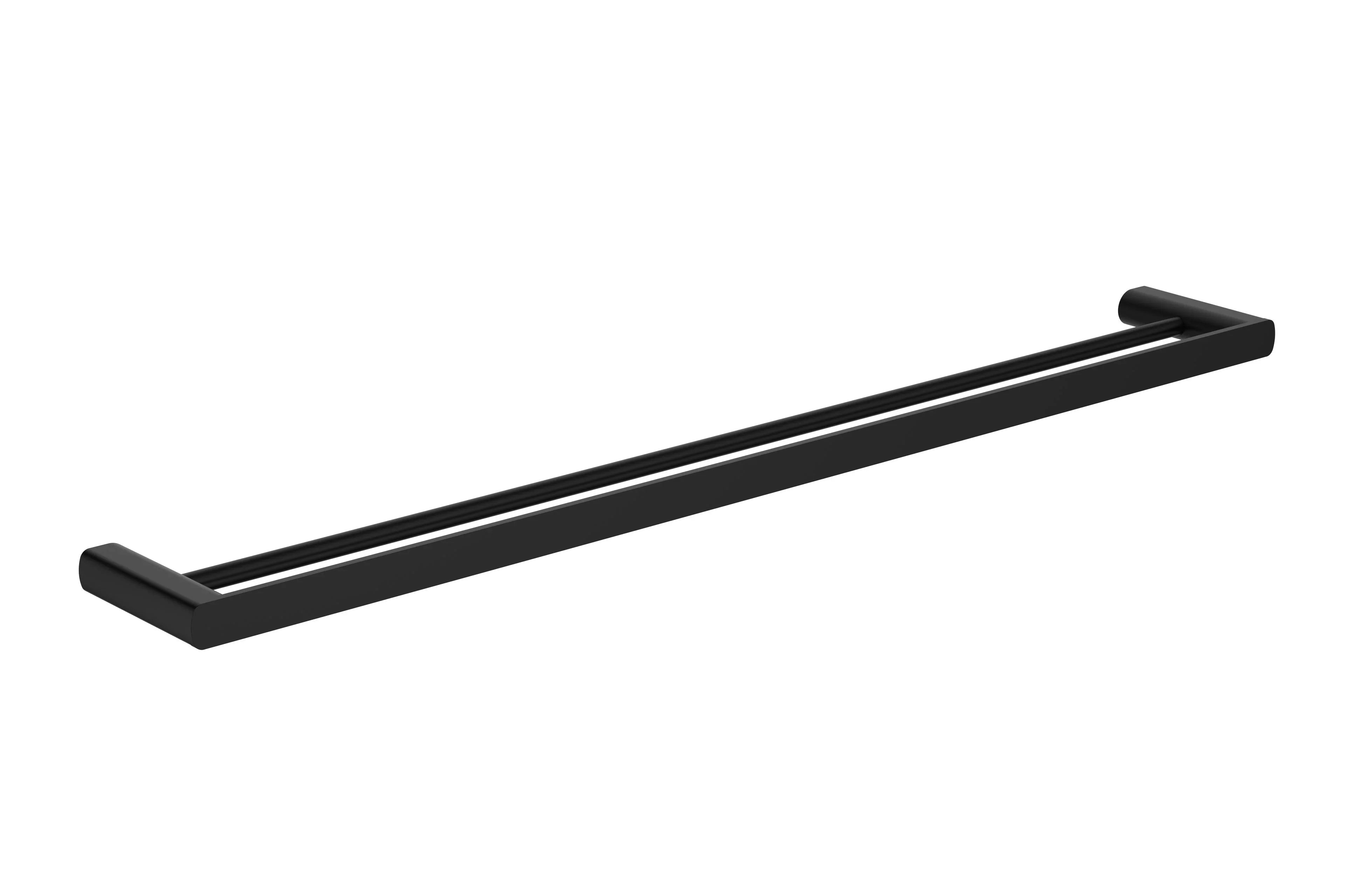Millennium Glama 800mm Double Towel Rail, Matte Black