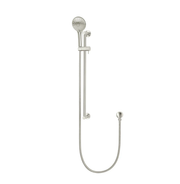 Meir Round Three Function Hand Shower on Rail Column, Brushed Nickel