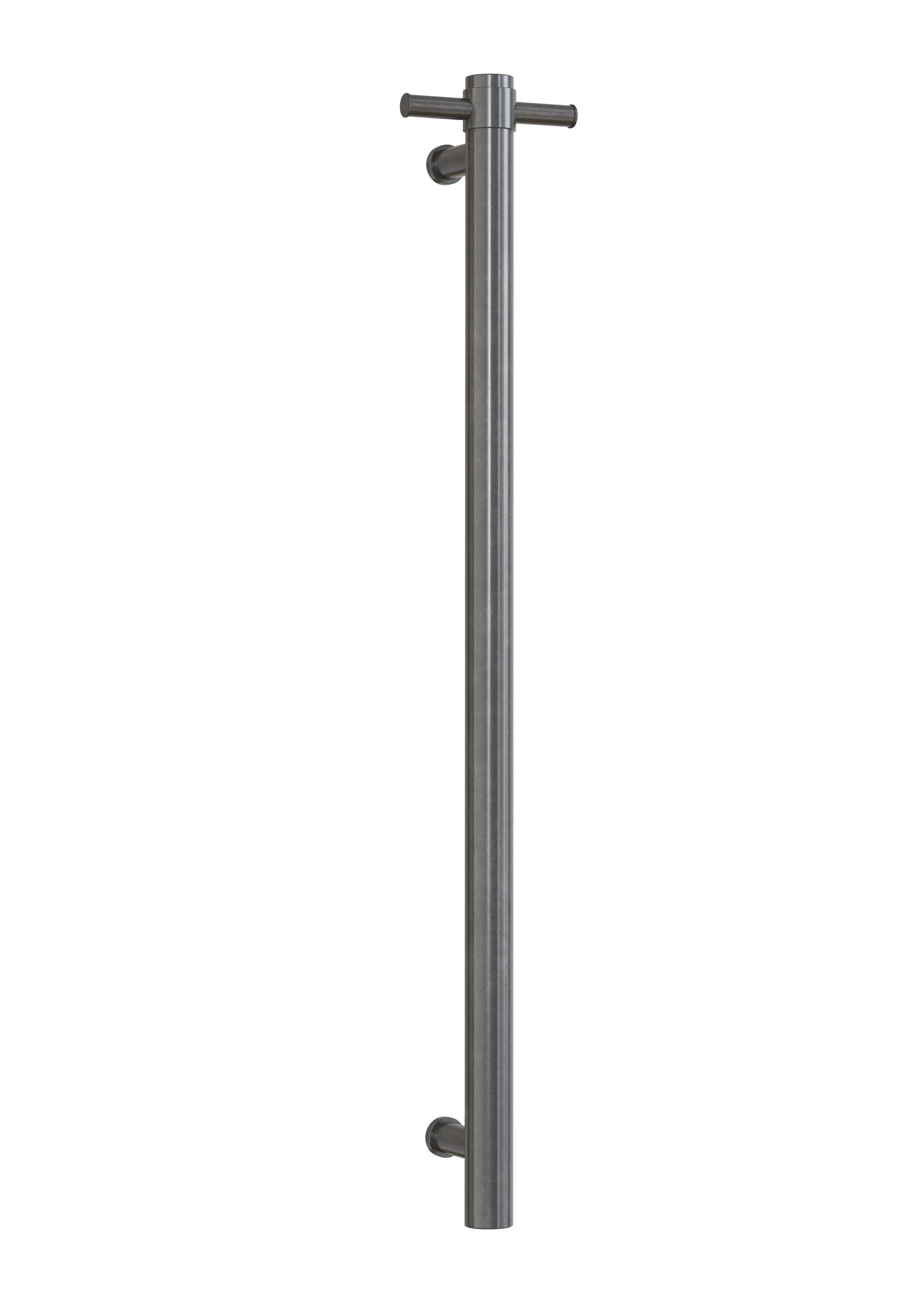 Thermogroup Thermorail Straight/Round 12Volt Vertical Bar 900x142x100mm 22Watts With Optional Hook, Brushed Gun Metal