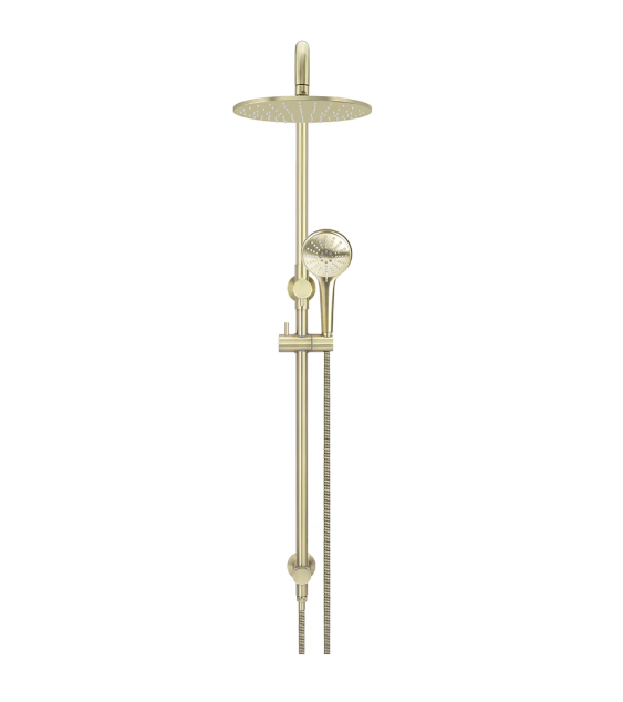 Meir Round Combination Shower Rail 300mm Rose, Three Function Hand Shower, Tiger Bronze