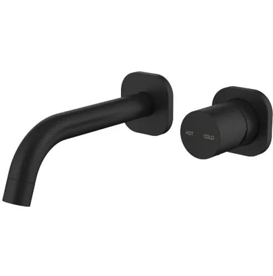 Millennium Cioso SQ Wall Basin Mixer with Finesa Handle, Matte Black