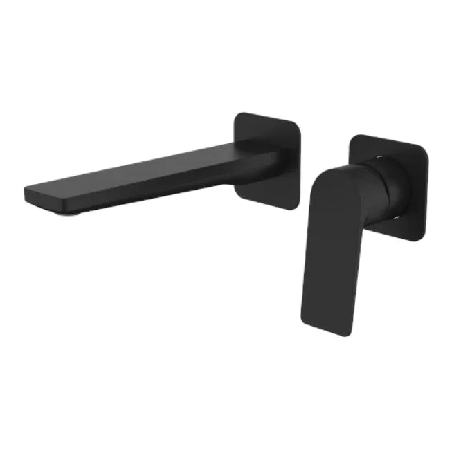 Millennium Jenex Wall Basin Mixer, Matte Black