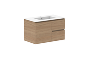 ADP Glacier Door & Drawer Twin Wall Hung Vanity - 900mm / Cast Marble Moulded Top - 900mm - Cast Marble Moulded Top - Centre Bowl - Lite