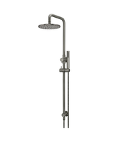 Meir Round Combination Shower Rail 200mm Rose, Single Function Hand Shower, Shadow