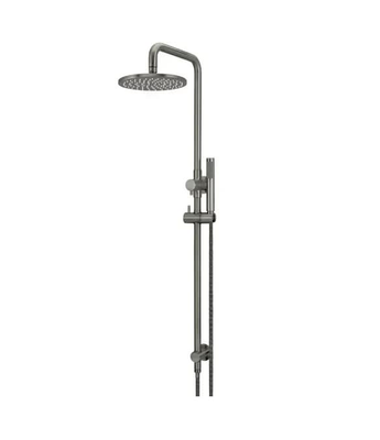Meir Round Combination Shower Rail 200mm Rose, Single Function Hand Shower, Shadow