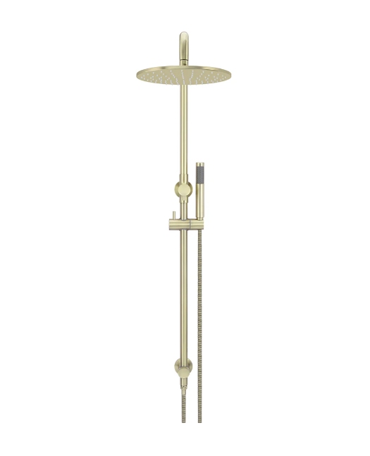 Meir Round Combination Shower Rail, 300mm Rose, Single Function Hand Shower, Tiger Bronze