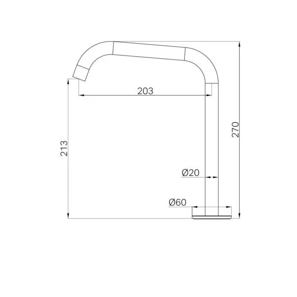 Nero Serenity Bath/Kitchen Edge Spout