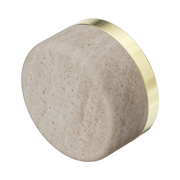 Nero Serenity Rome Travertine Handle, Brushed Gold