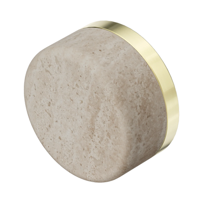 Nero Serenity Rome Travertine Handle, Brushed Gold