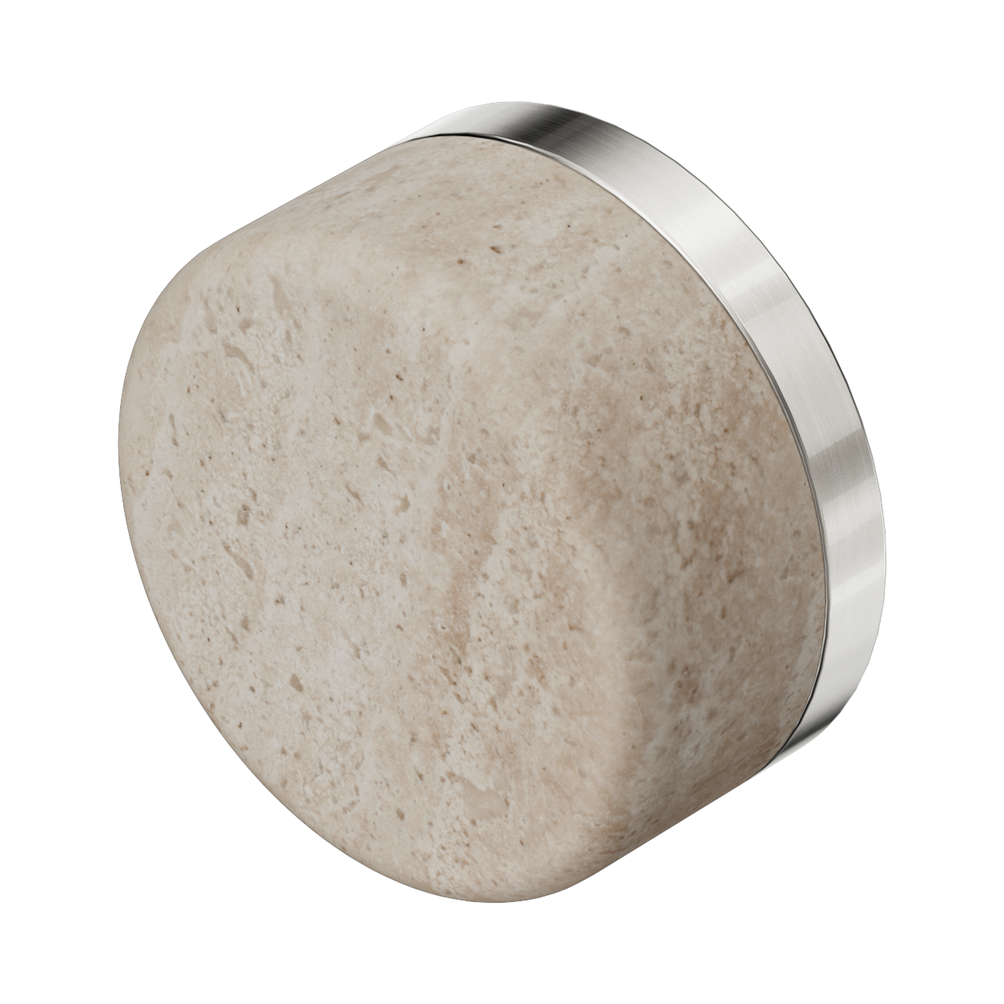 Nero Serenity Rome Travertine Handle, Brushed Nickel