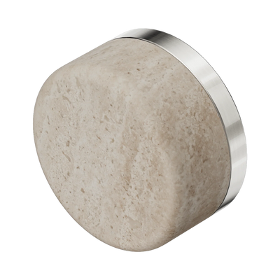 Nero Serenity Rome Travertine Handle, Brushed Nickel