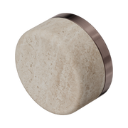 Nero Serenity Rome Travertine Handle, Brushed Bronze