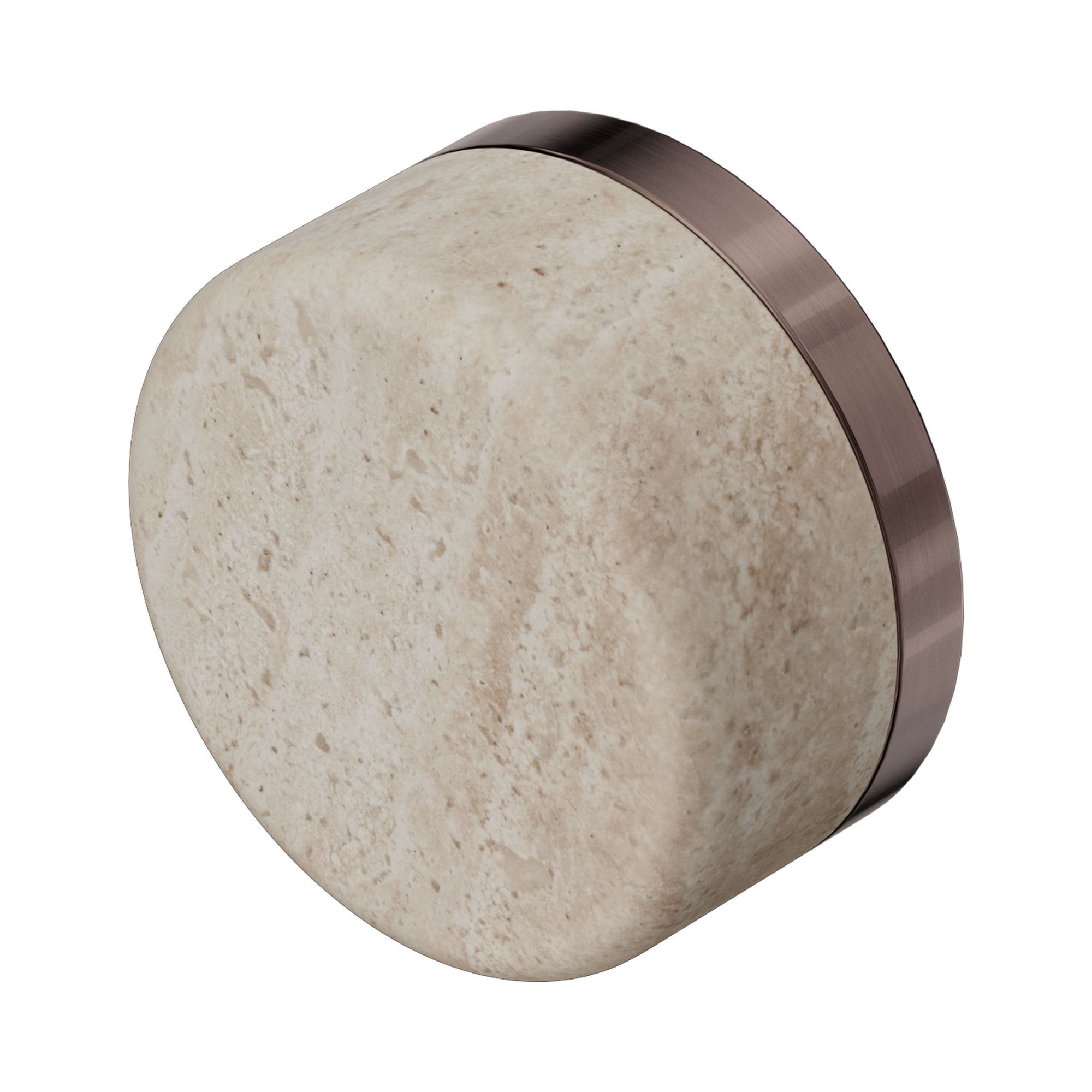 Nero Serenity Rome Travertine Handle, Brushed Bronze
