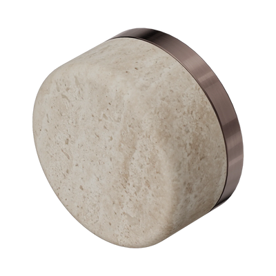 Nero Serenity Rome Travertine Handle, Brushed Bronze