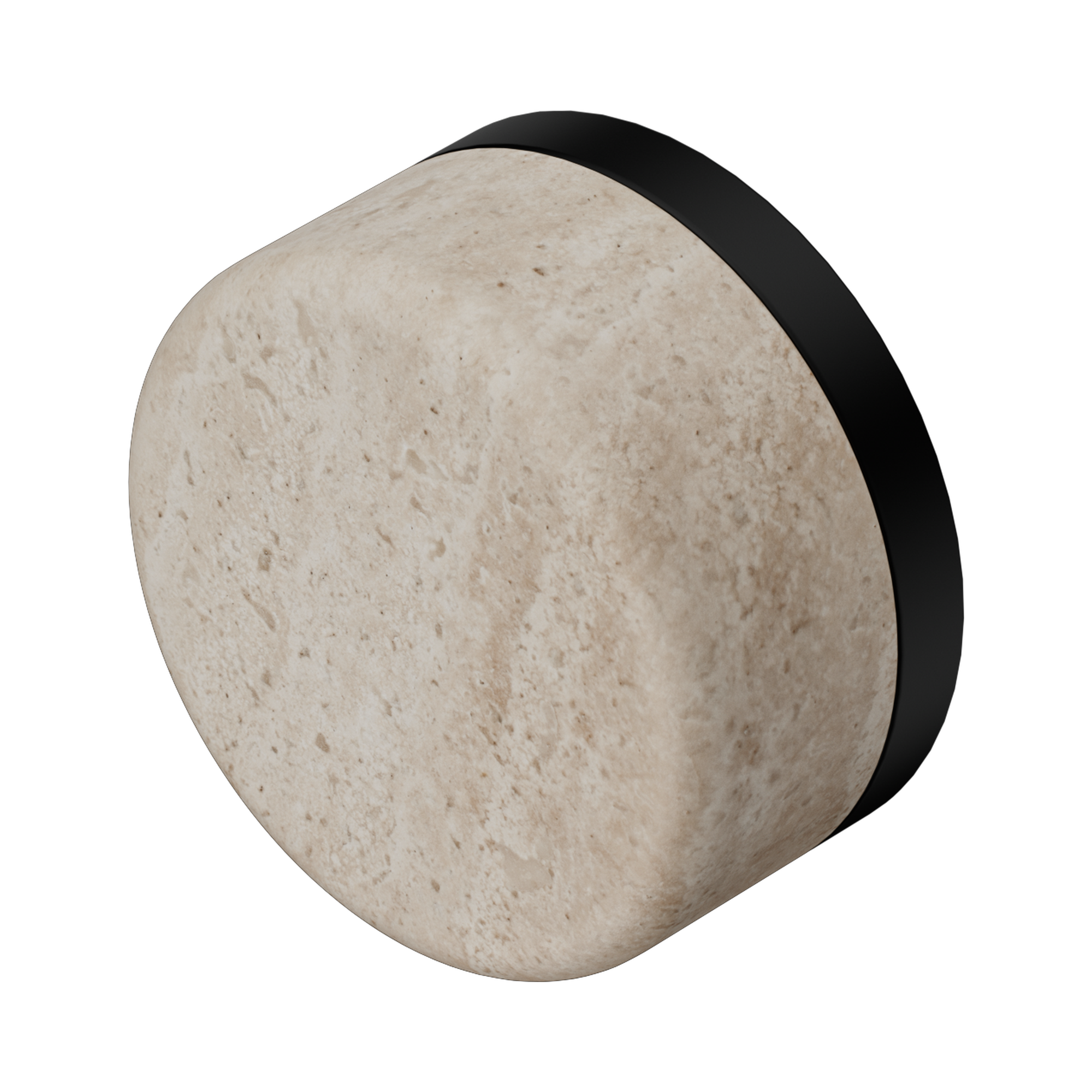 Nero Serenity Rome Travertine Handle, Matte Black