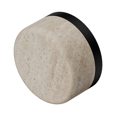 Nero Serenity Rome Travertine Handle, Matte Black