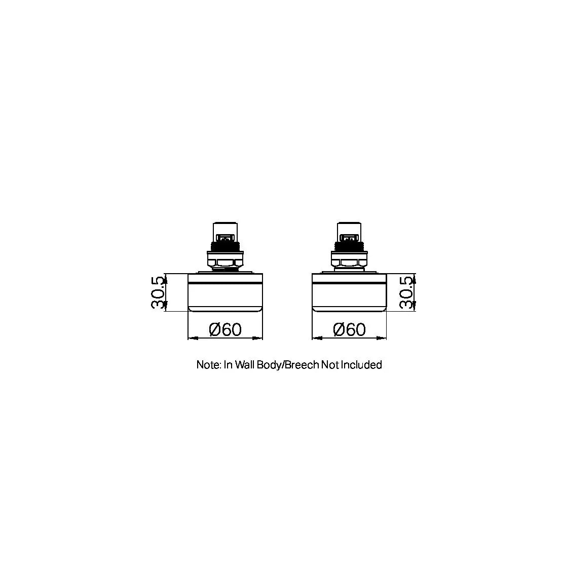 Nero Serenity Wall Top Assembly With Verde Alpi Handle