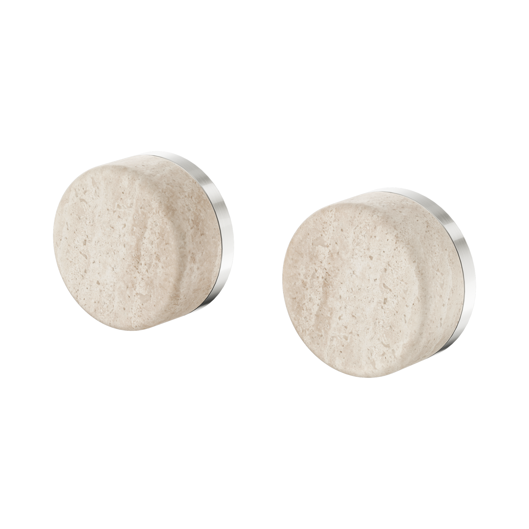 Nero Serenity Wall Top Assemblies With Rome Travertine Handle, Brushed Nickel