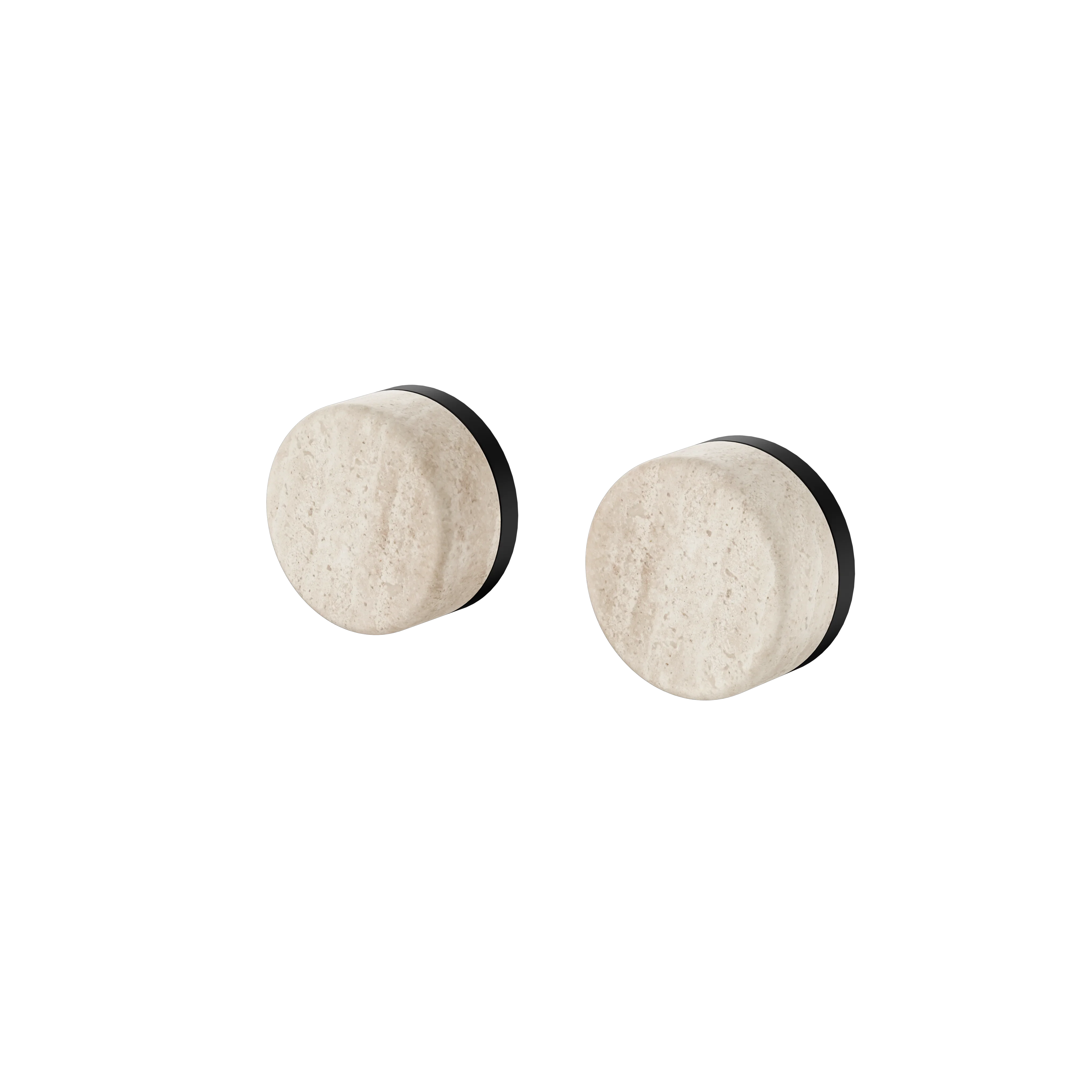 Nero Serenity Wall Top Assembly With Rome Travertine Handle