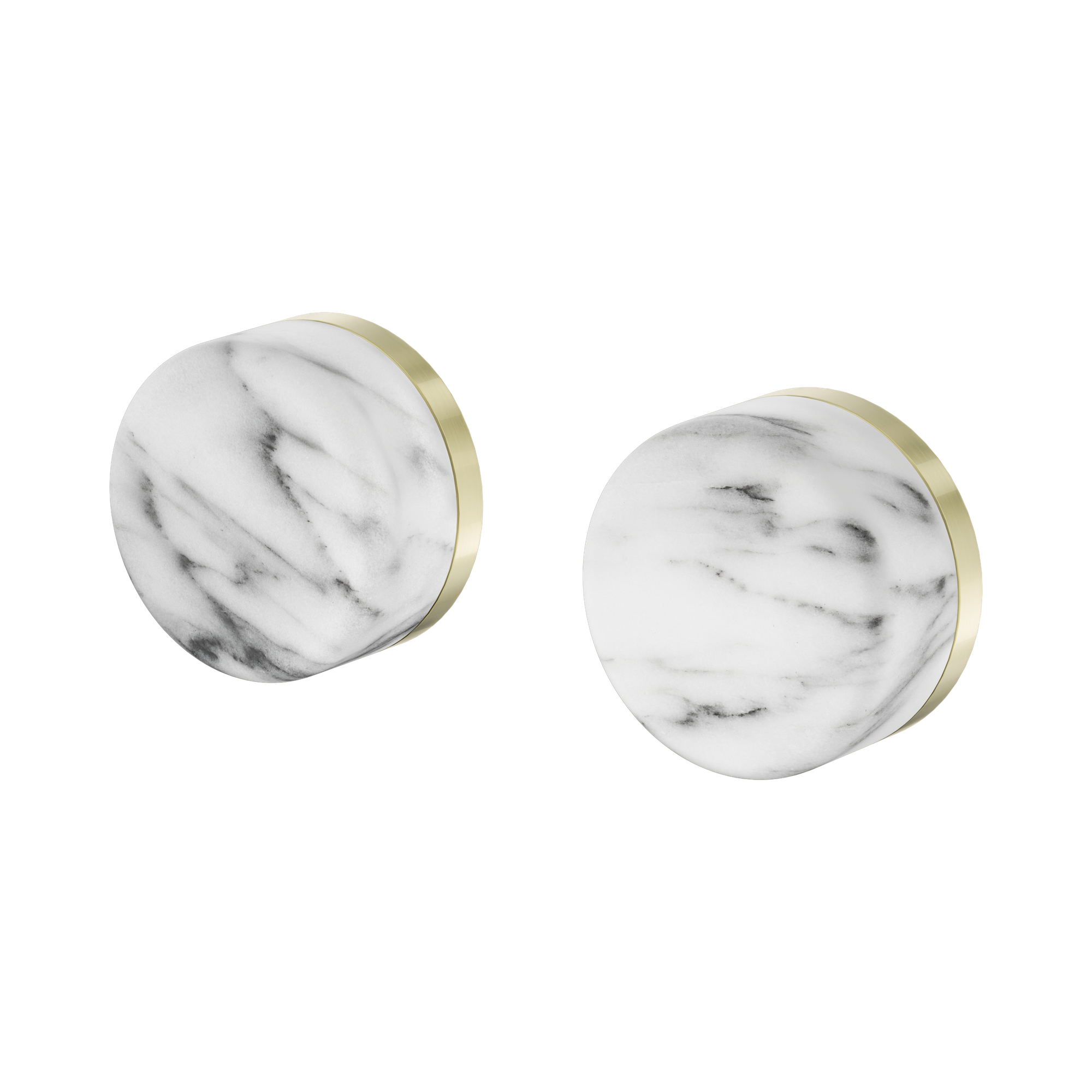 Nero Serenity Wall Top Assemblies With Arabescato Corchia Handle, Brushed Gold