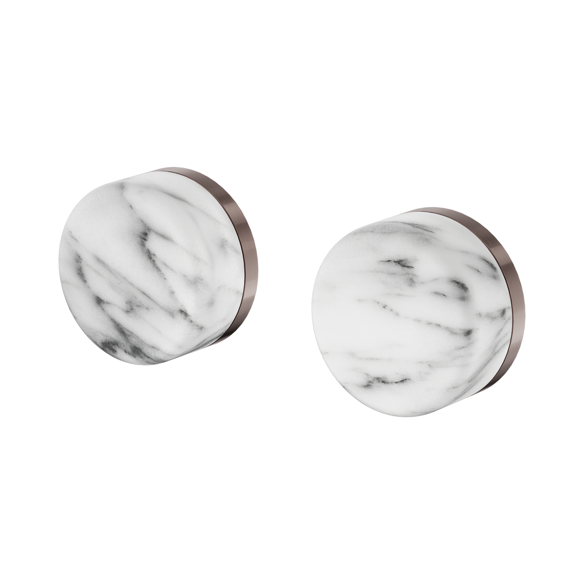 Nero Serenity Wall Top Assemblies With Arabescato Corchia Handle, Brushed Bronze