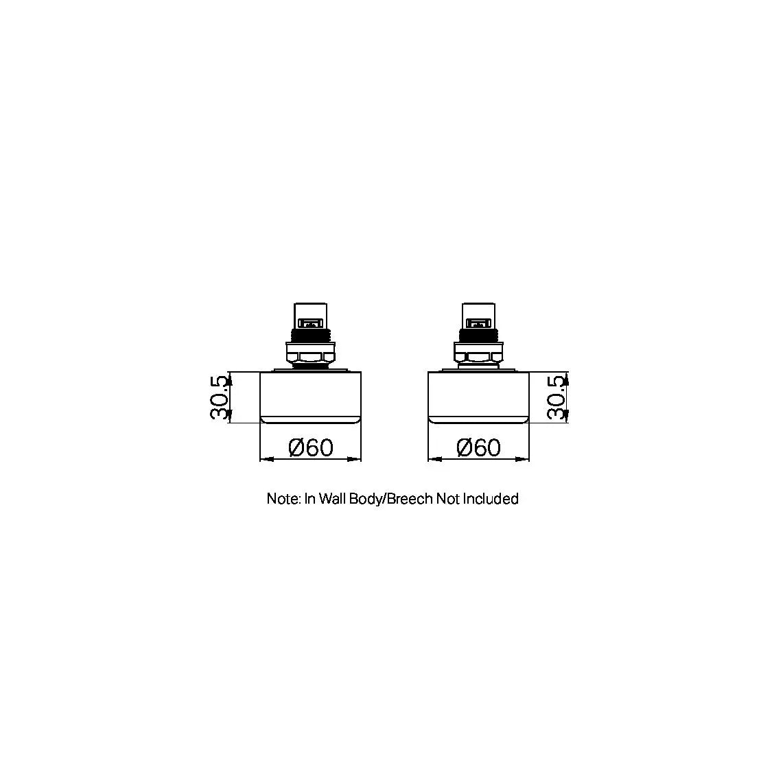 Nero Serenity Wall Top Assembly With Metal Handle