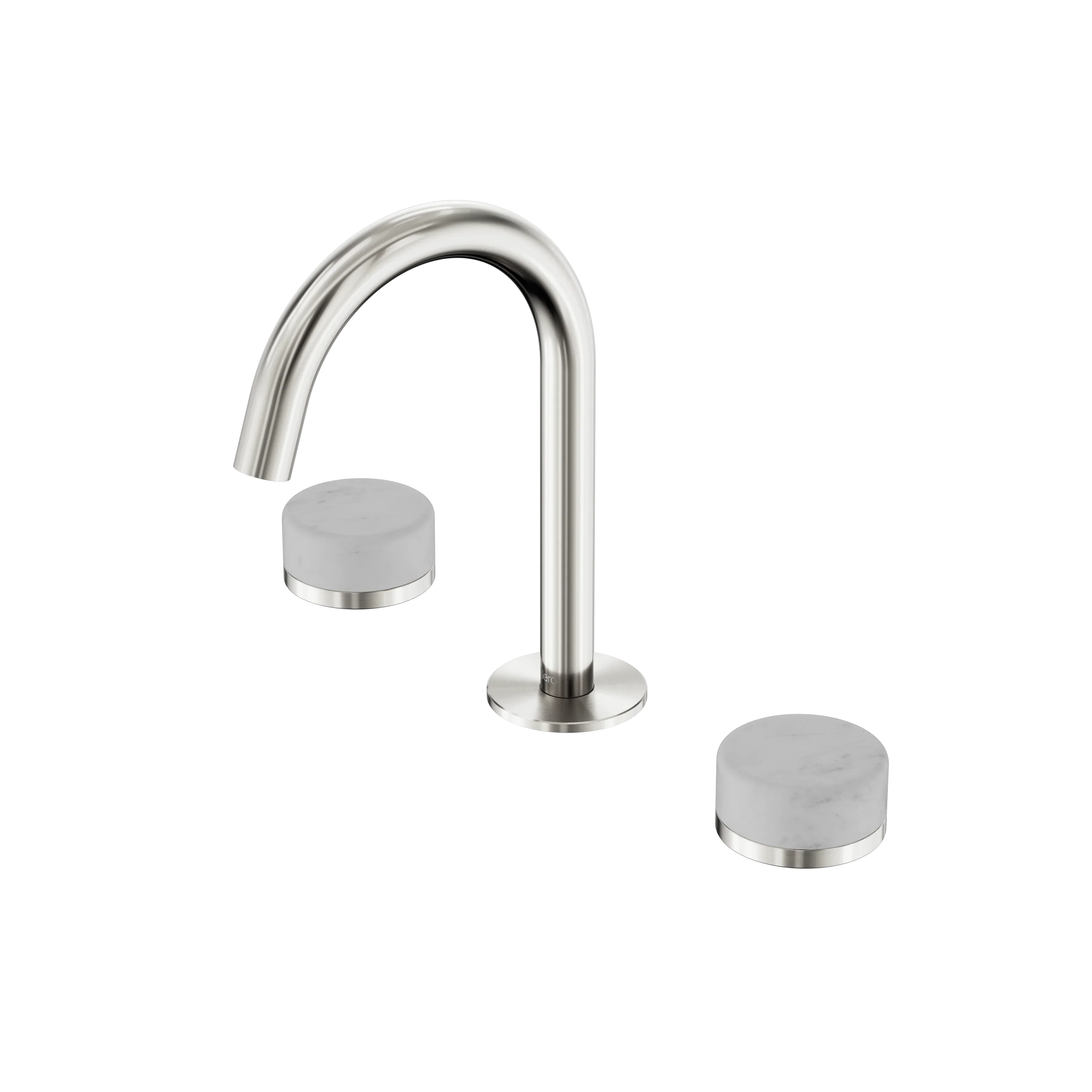 Nero Serenity Basin Set Arc Spout With Carrara Handle