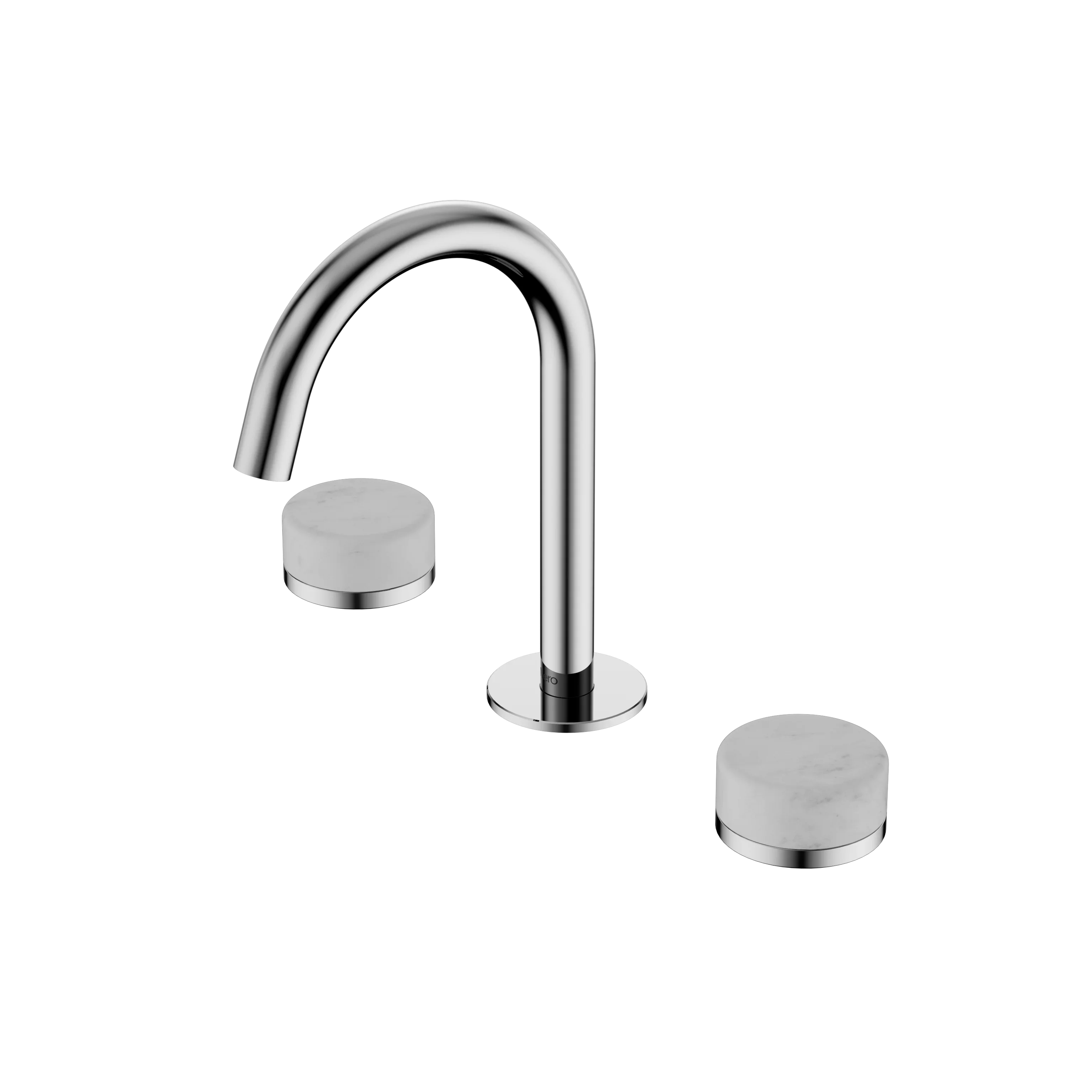 Nero Serenity Basin Set Arc Spout With Carrara Handle
