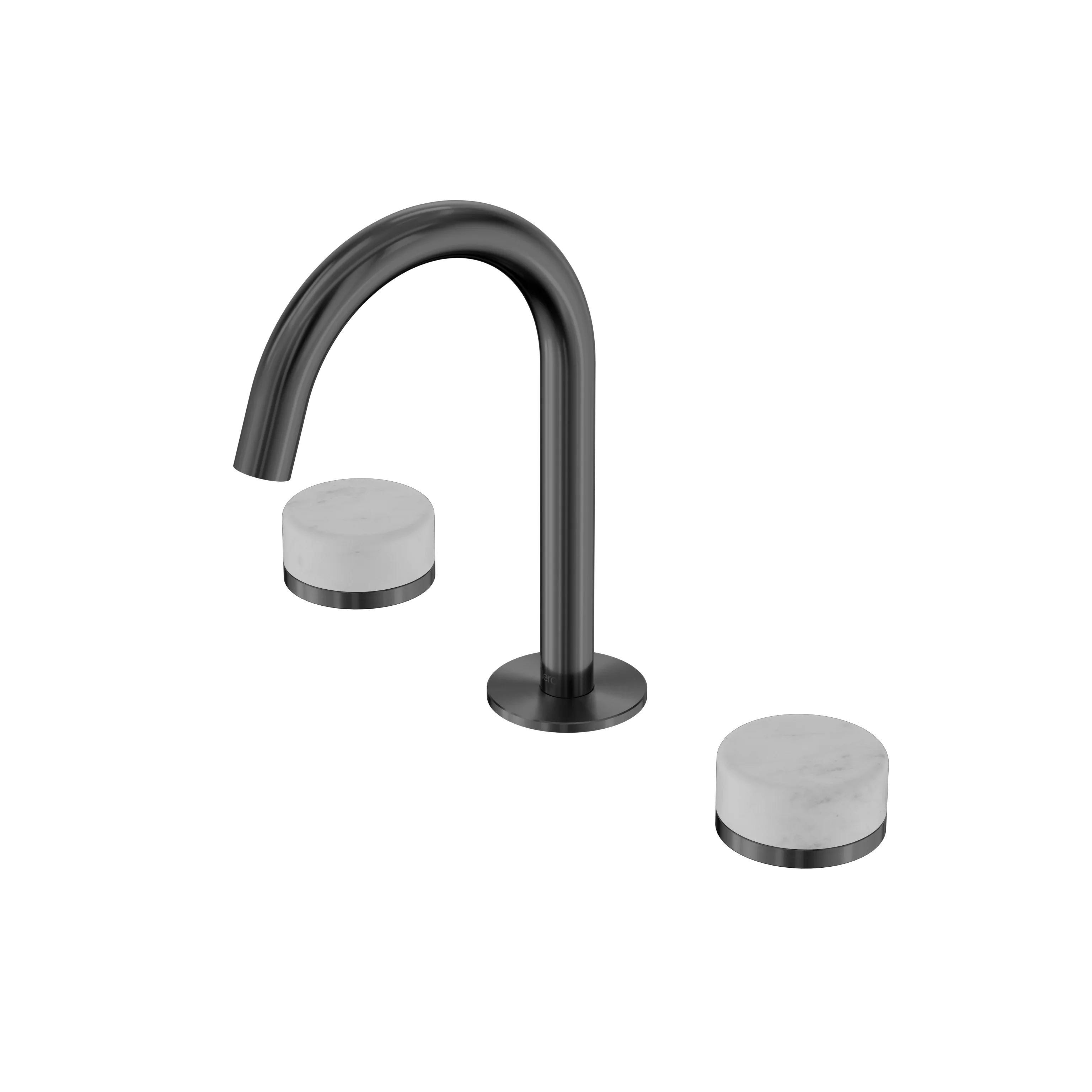 Nero Serenity Basin Set Arc Spout With Carrara Handle