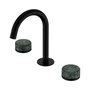 Nero Serenity Basin Set Arc Spout With Verde Alpi Handle, Matte Black