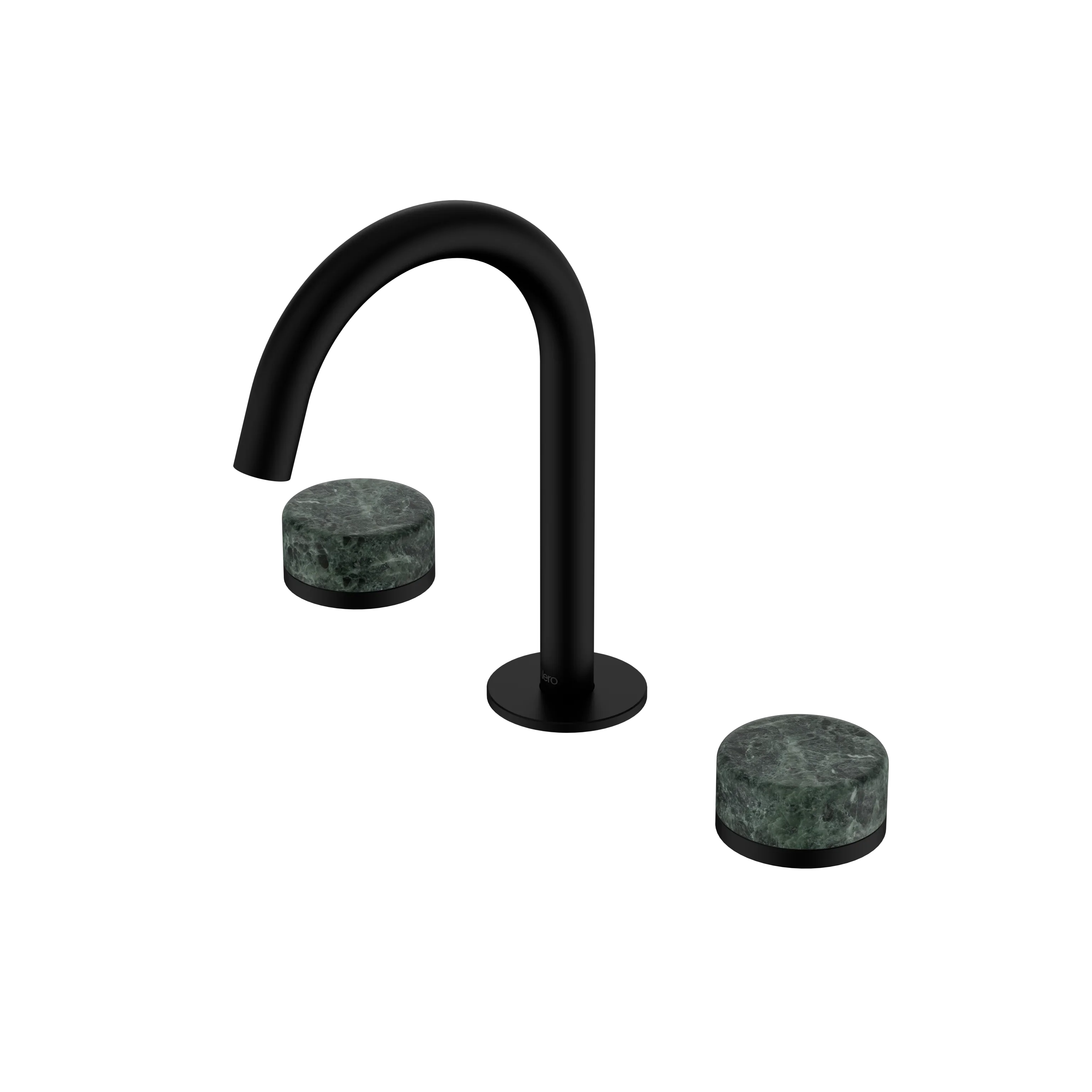 Nero Serenity Basin Set Arc Spout With Verde Alpi Handle