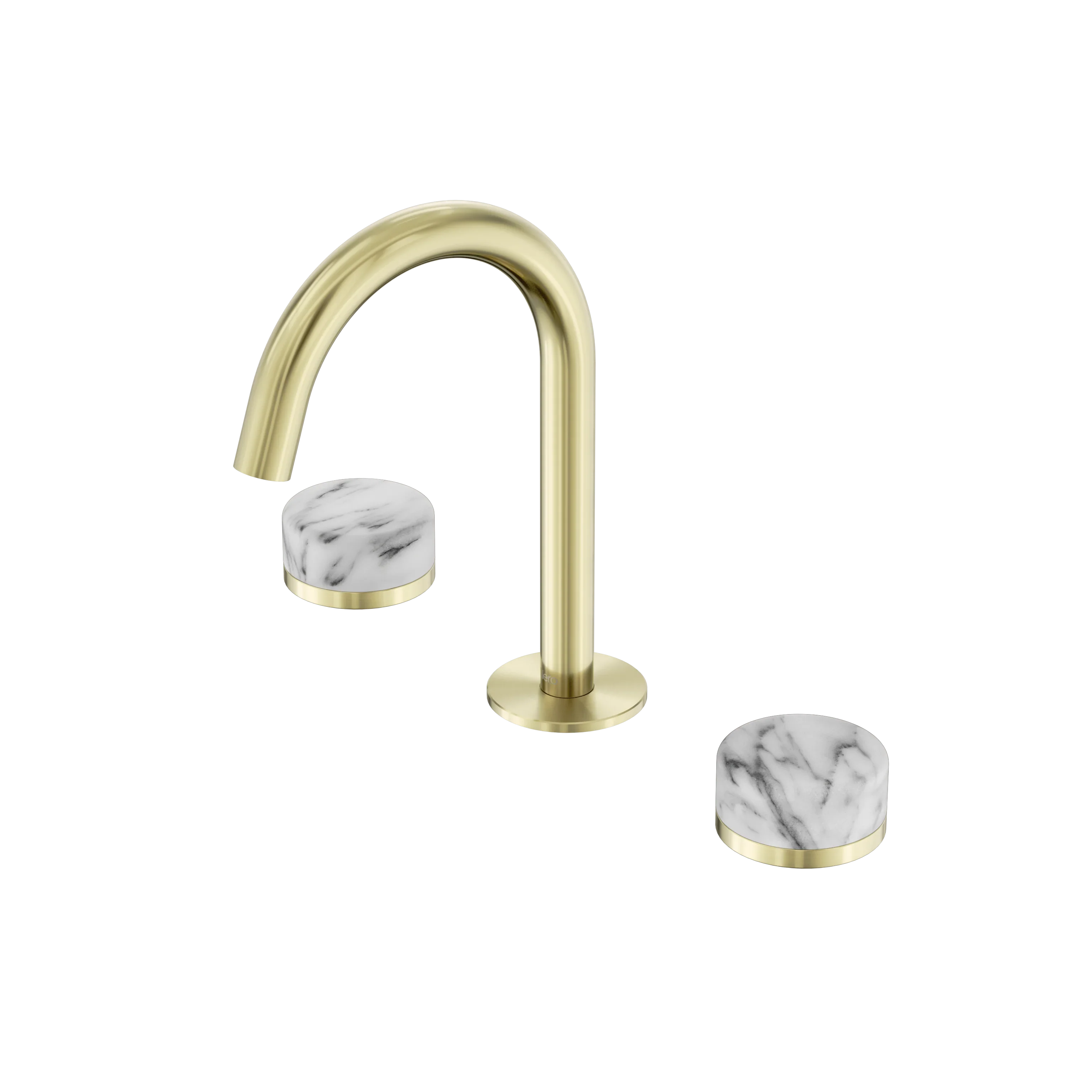 Nero Serenity Basin Set Arc Spout With Arabescato Corchia Handle