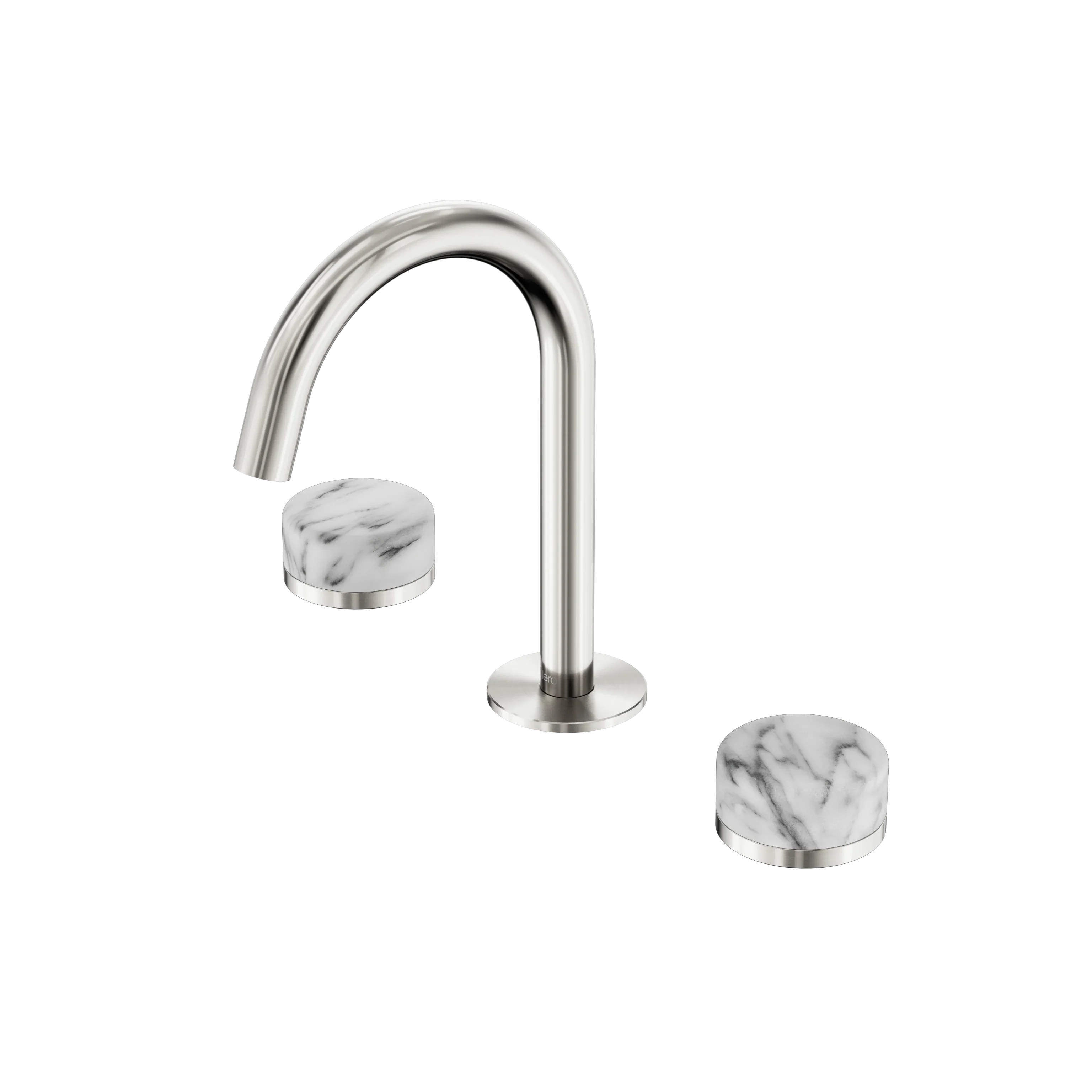 Nero Serenity Basin Set Arc Spout With Arabescato Corchia Handle