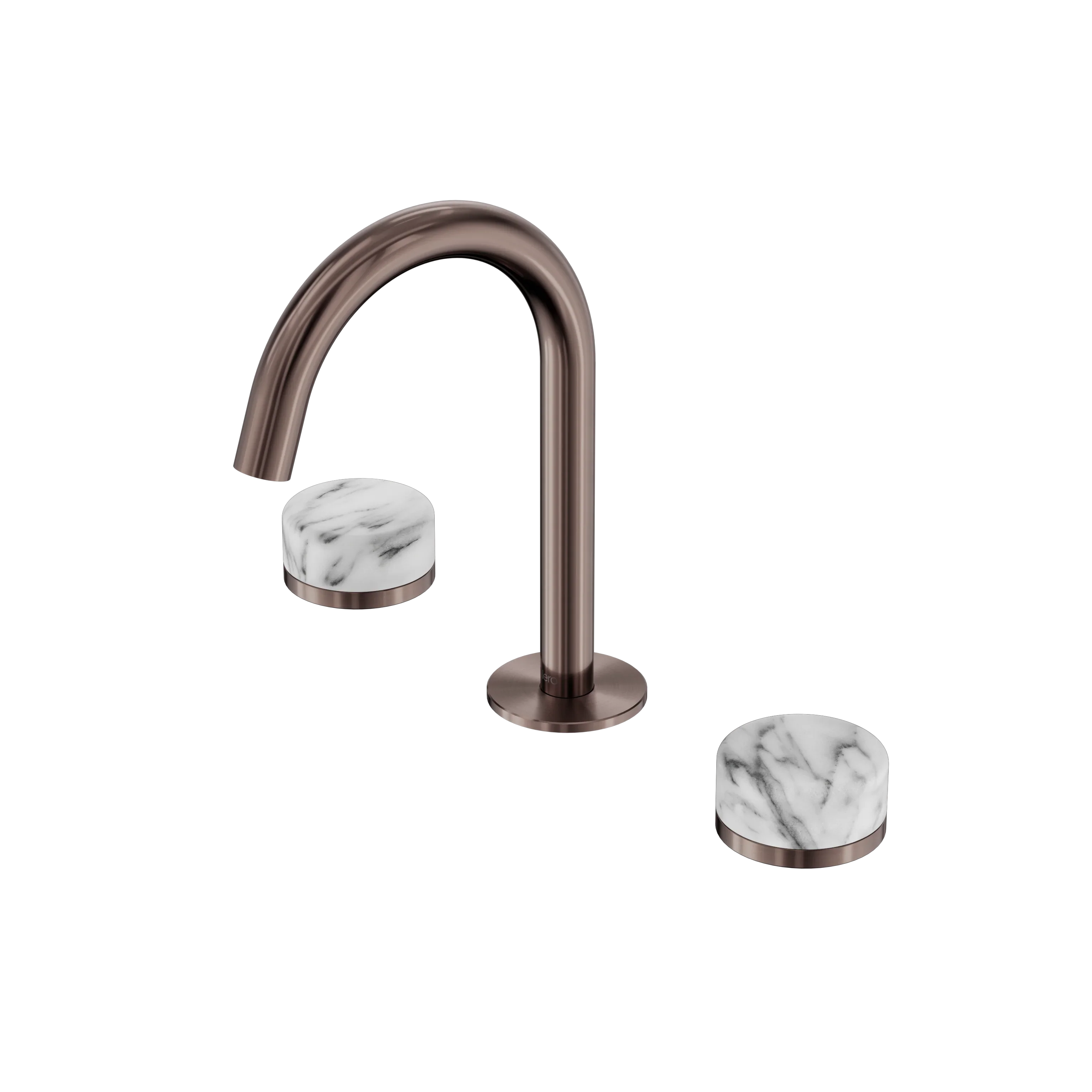 Nero Serenity Basin Set Arc Spout With Arabescato Corchia Handle