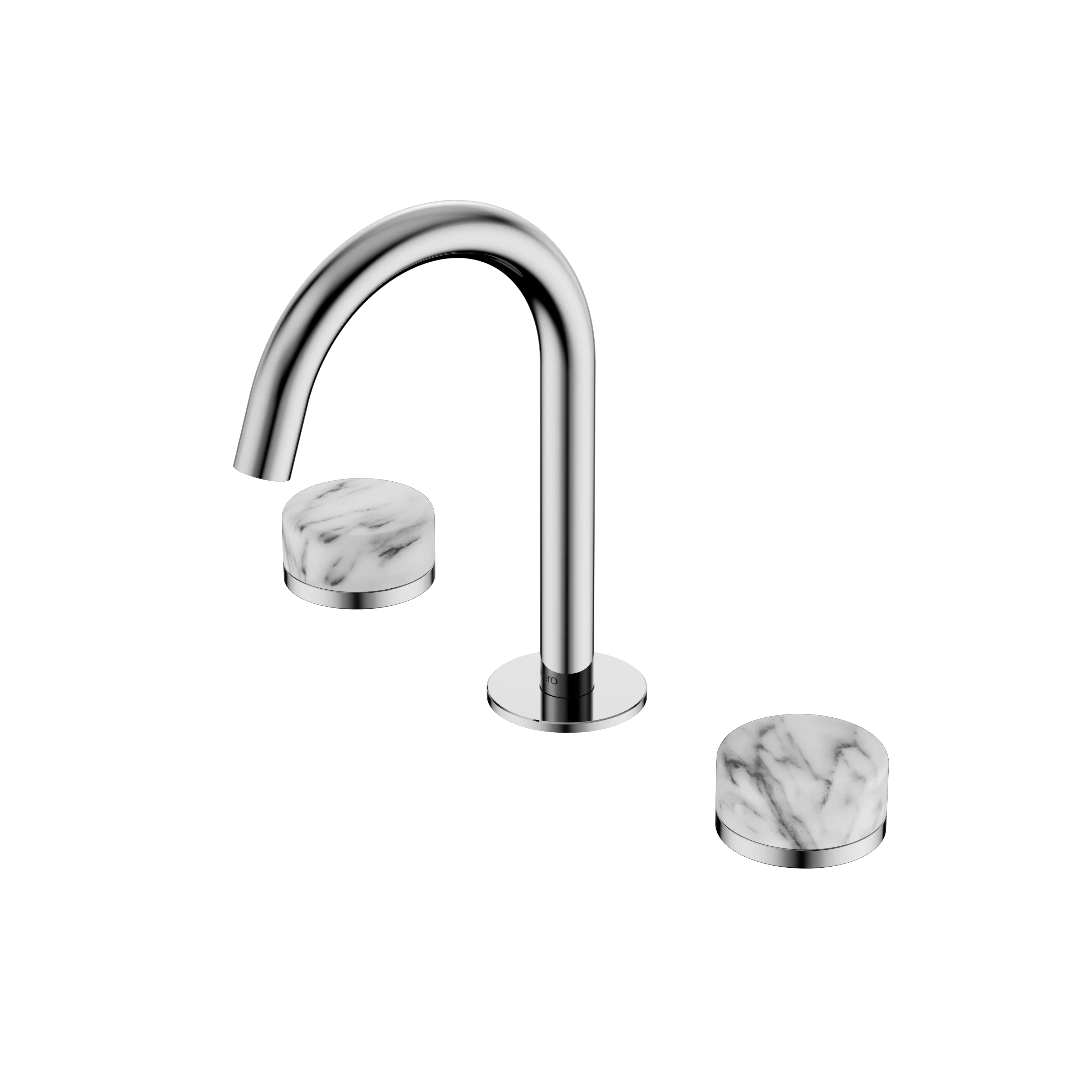 Nero Serenity Basin Set Arc Spout With Arabescato Corchia Handle