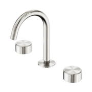Nero Serenity Basin Set Arc Spout With Metal Handle, Brushed Nickel